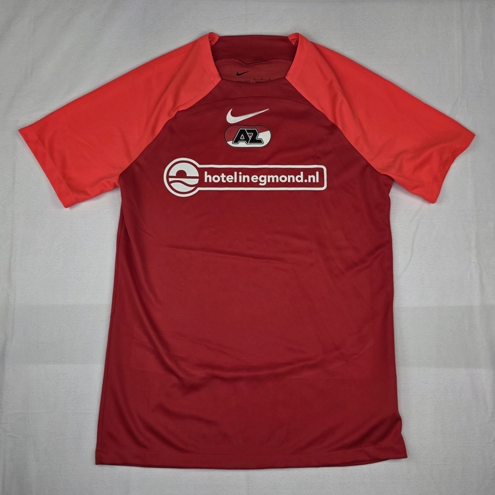 Nike Football Jersey Mens Medium Red AZ Alkmaar Short Sleeve Official